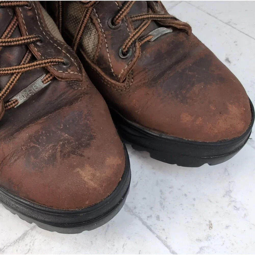 Vintage DANNER  Size 10 D  Camo Brown Hunting Field Boots Gore-Tex Vibram